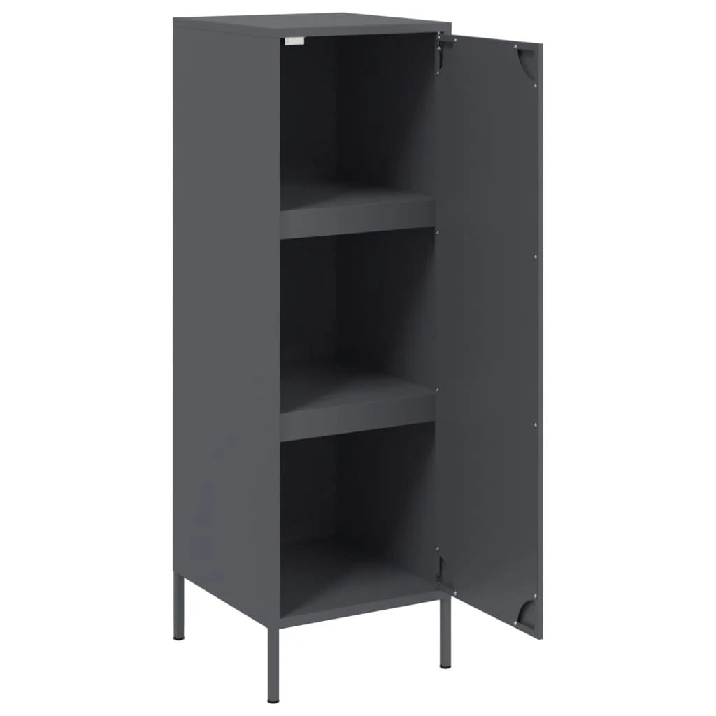 Buffet credenza cassettiera mobiletto mobile contenitore organizer cucina soggiorno salotto alto 36 x 39 x 113 cm acciaio antracite 02_0032200