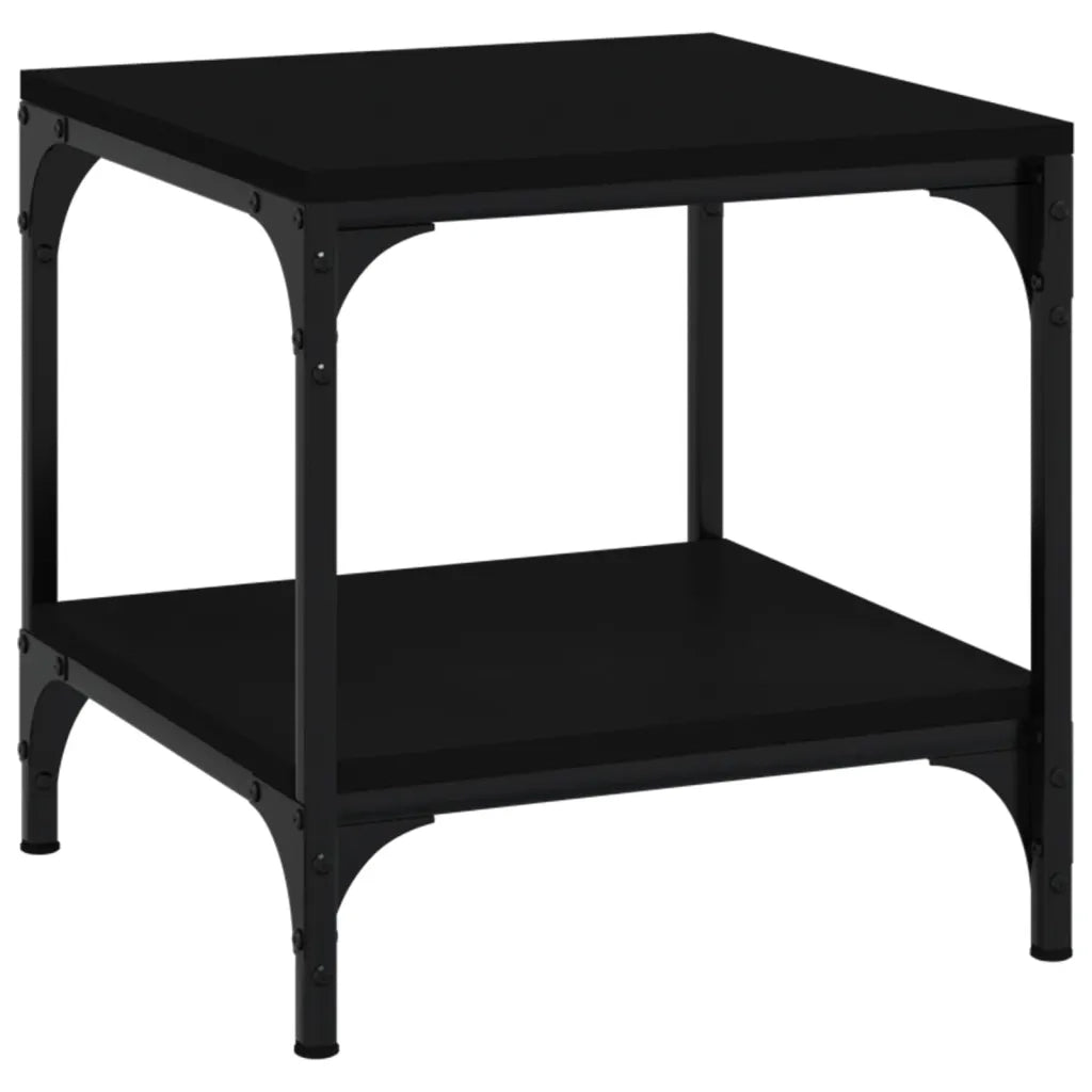 2 pz Tavolini da salotto | Tavolino da caff¨¨ | Tavolino da Soggiorno Nero 40x40x40 cm in Legno Multistrato