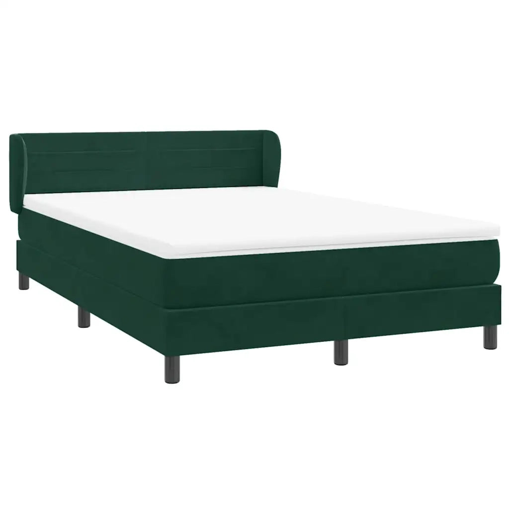 Giroletto a Molle con Materasso Verde Scuro 160x220 cm Velluto 3317658