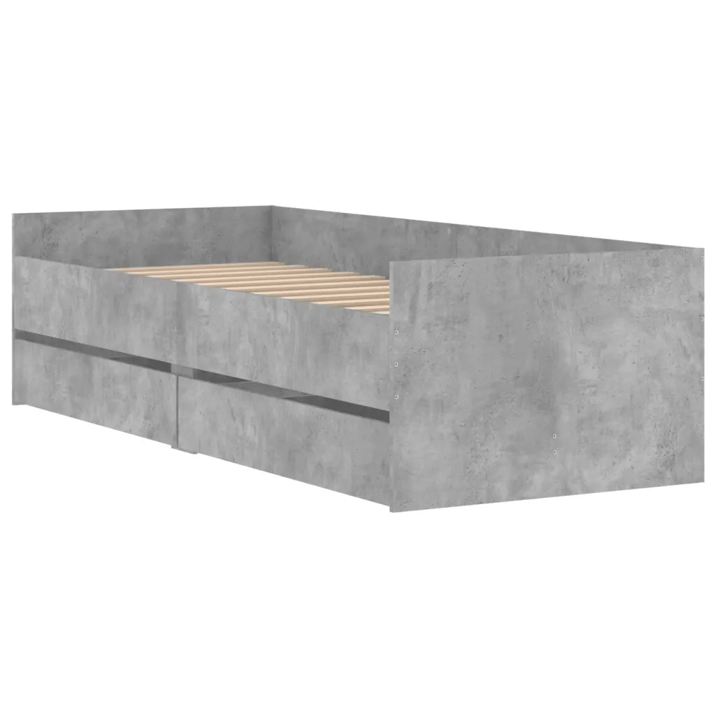 Giroletto con Cassetti Grigio Cemento 90x200 cm 3207346