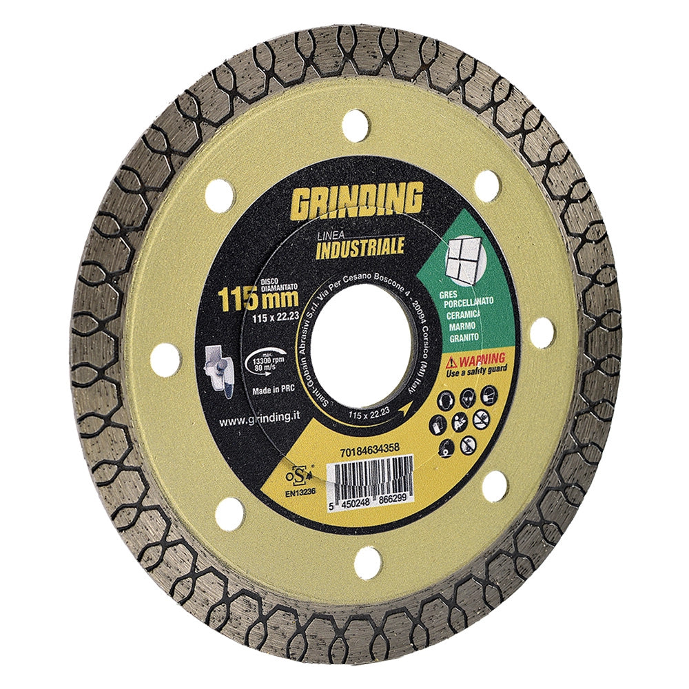 DISCO DIAMANTATO 'LINEA INDUSTRIALE' Ø 115 x 1,2 x F.22,23 - 'thin gres'  - GRINDING