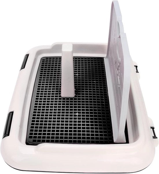 Porta Cane - Scatola di Training per Cani con Porta alla Parete - Toilet per Interno per Cani Piccoli e Medi 183x139x93cm Nero