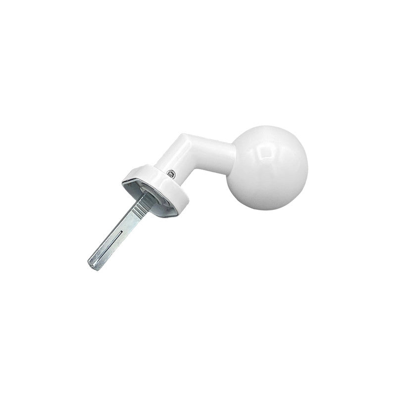 Maniglia su rosetta tonda SAGUATTI  D01/50T in inox bianco lucido