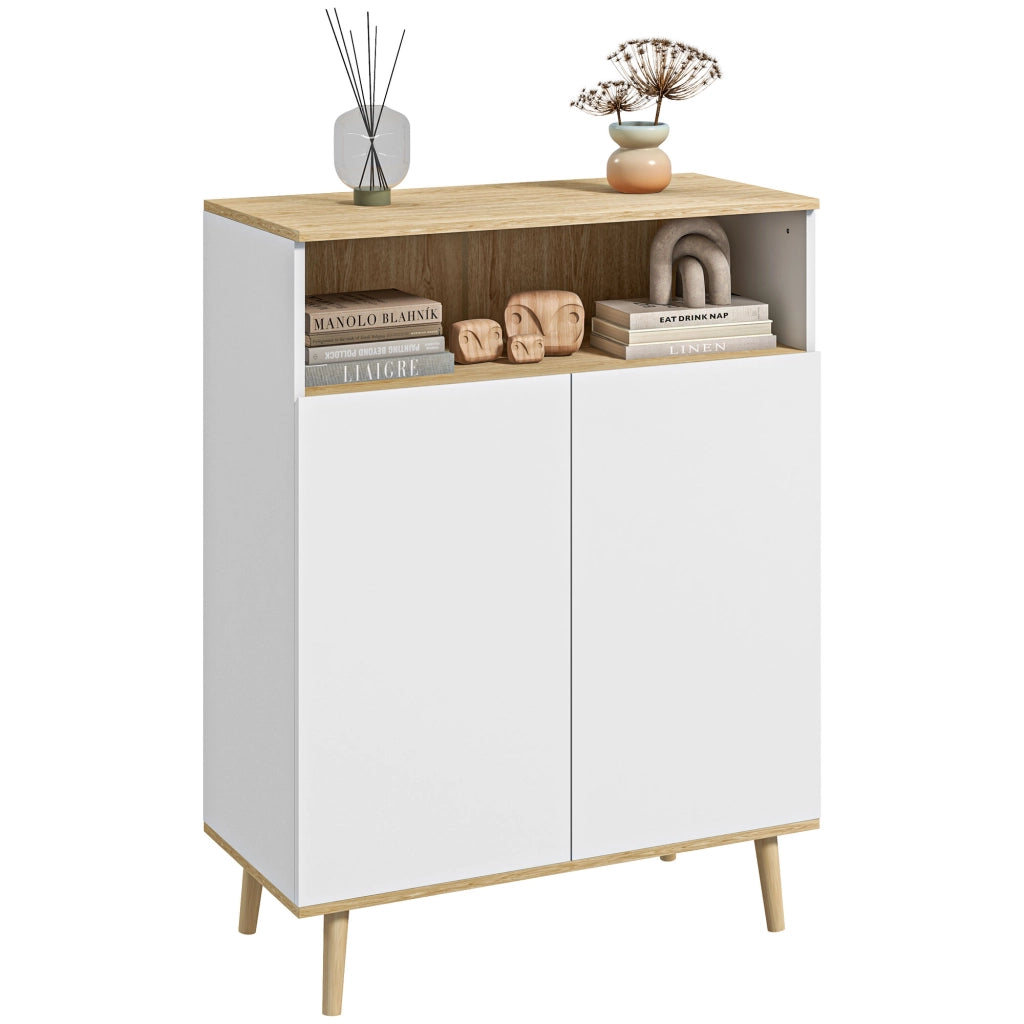 Cassettiera buffet scandinava ¨C zephmum ¨C bianco e legno