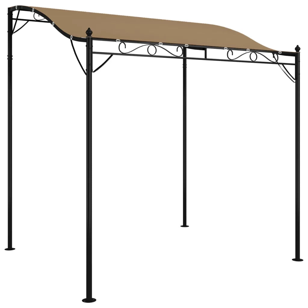 Tettoia Tortora 2x2,3 m 180 g/m² Tessuto e Acciaio 362393