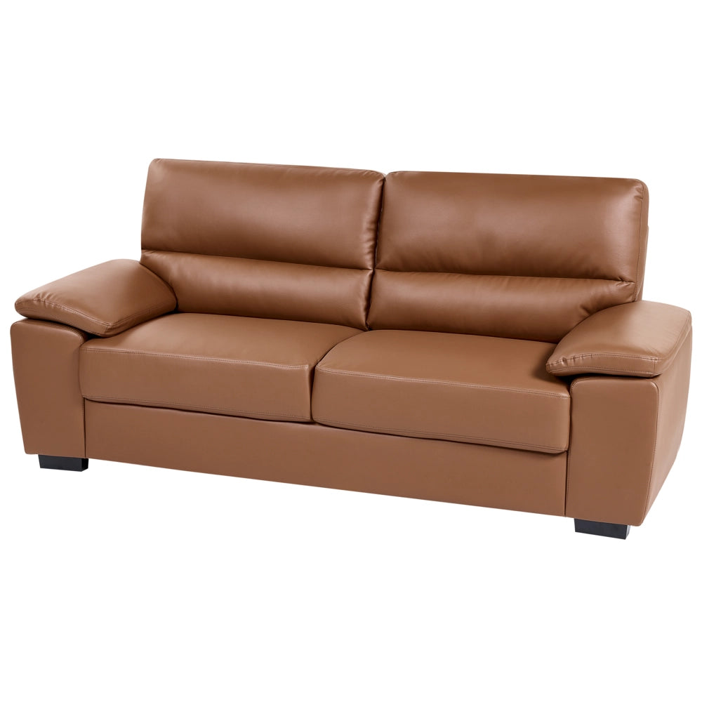 Set divano Nero 3 + 2 posti in ecopelle soggiorno stile moderno