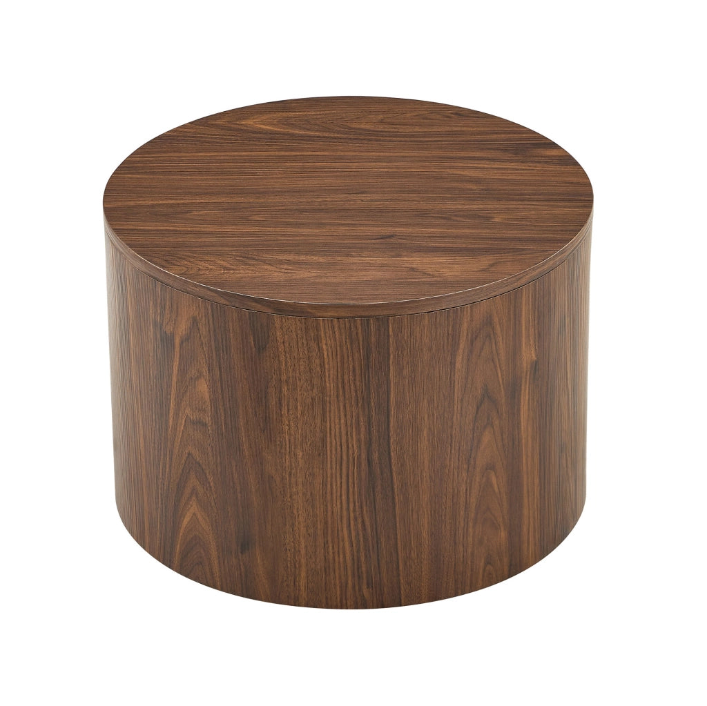 Set di tavolini da caffè impilabili con coperchio rimovibile in MDF colore noce