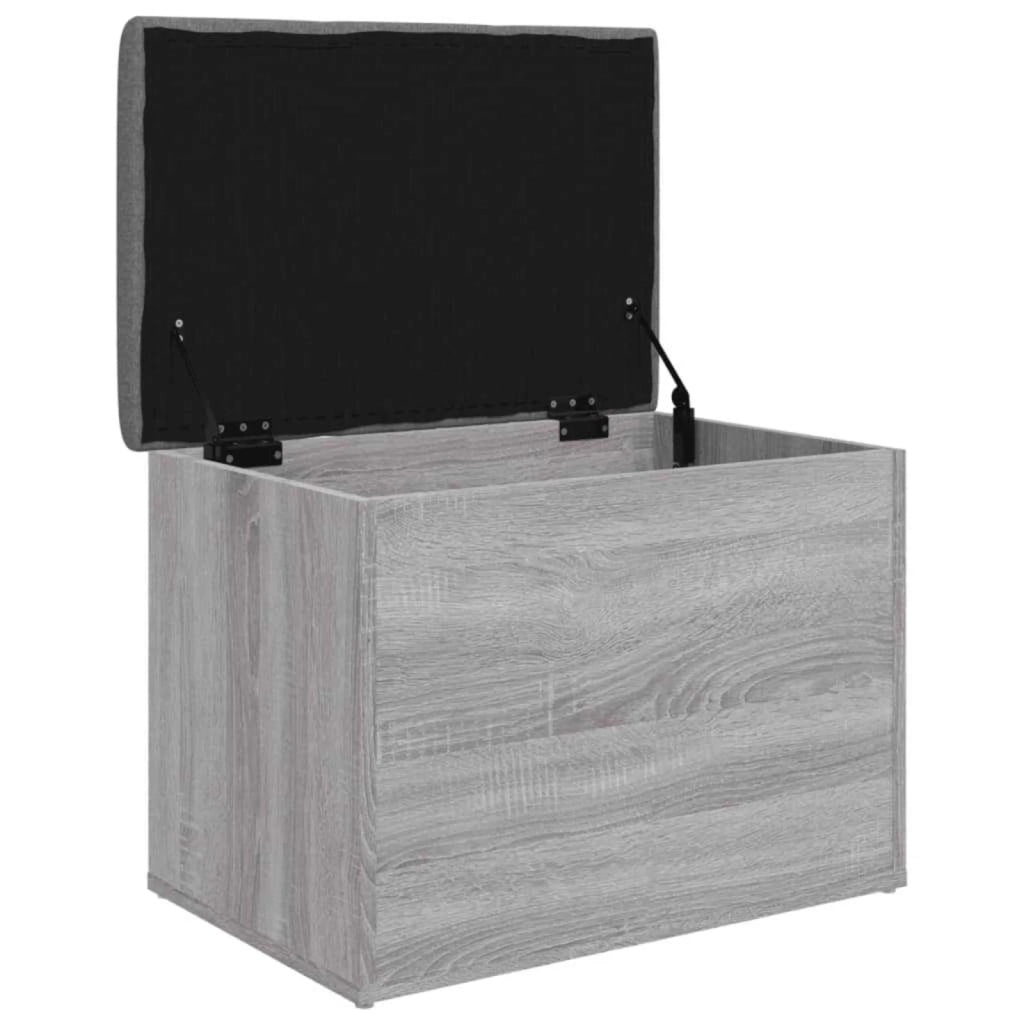 Panca Portaoggetti Grigio Sonoma 62x42x45 cm Legno Multistrato 835045
