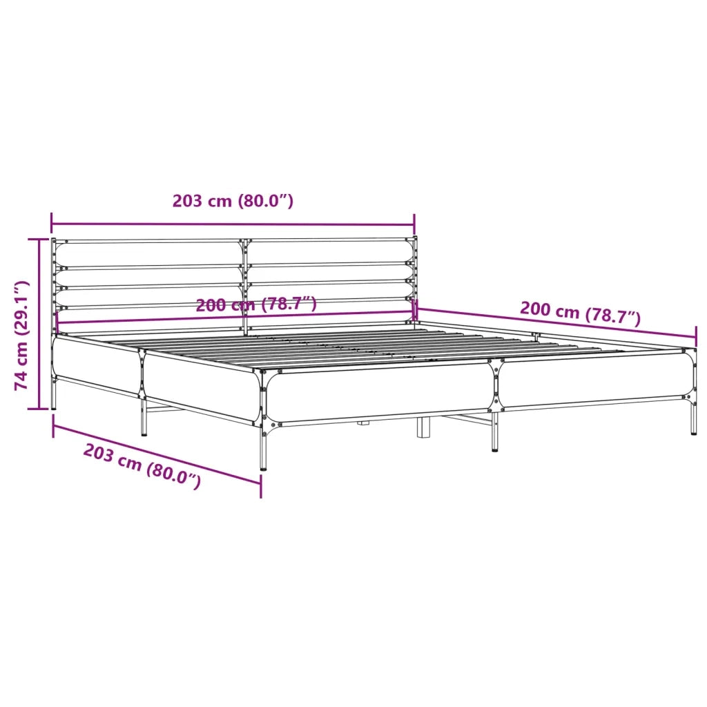 Giroletto Rovere Fumo 200x200 cm in Legno Multistrato e Metallo