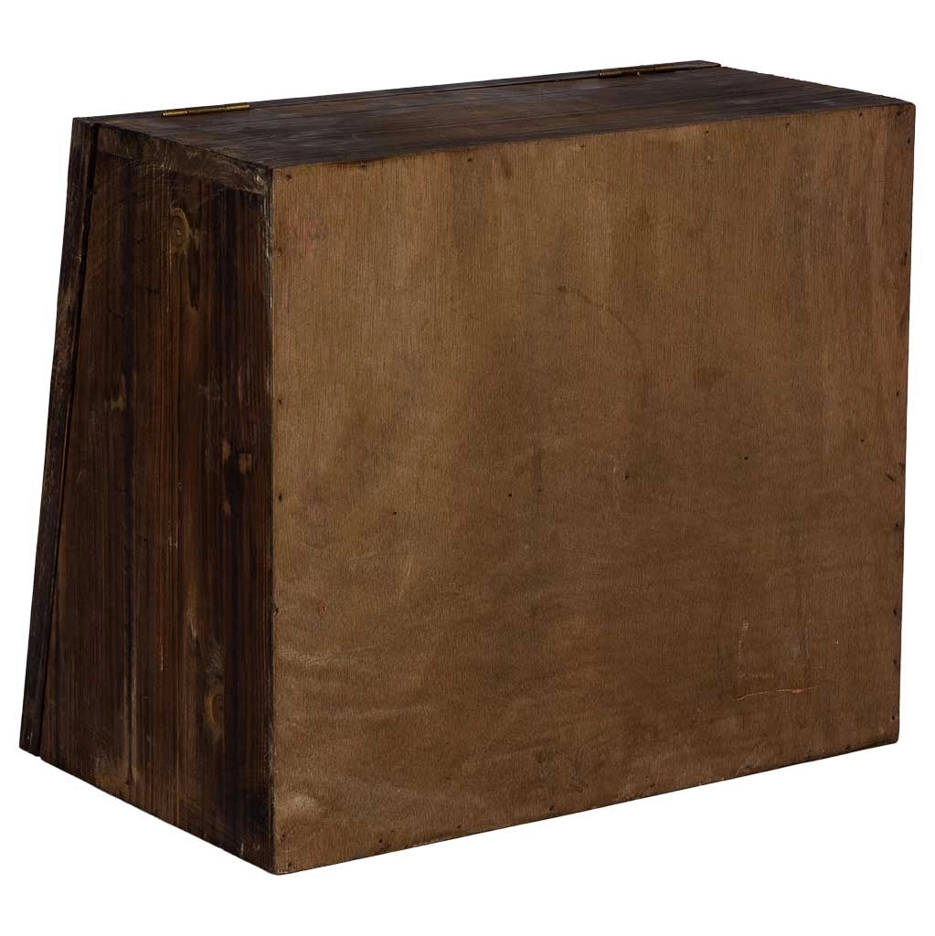 Vetrina in legno con anta a ribalta in vetro e 1 ripiano 40x25x35h cm