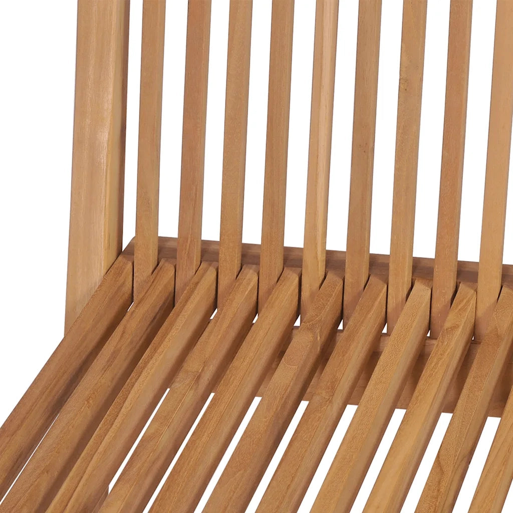 Sedie da Giardino Pieghevoli 4 pz in Legno Massello di Teak
