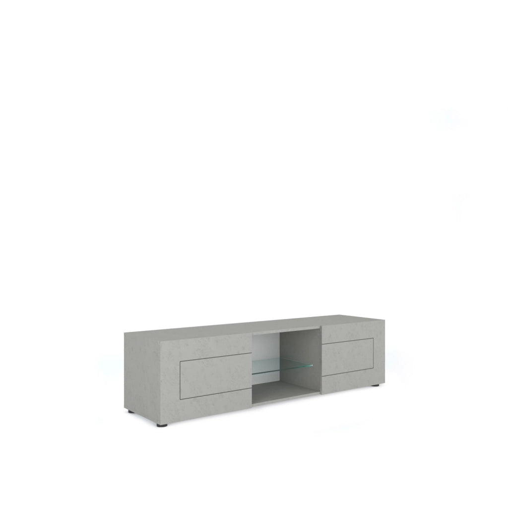 Porta TV 2 ante con vano a giorno 150x40x40 cm Elios cashmere