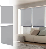 2 Pezzi di Tendalino Termico - Oscurante - Schermo Solare Verticale - Tendalino Duraturo Imbottito - Grigio 100 x 240 cm