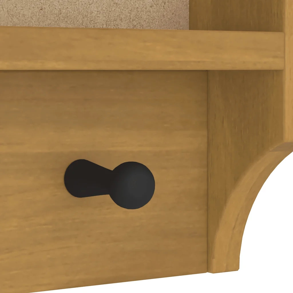 Appendiabiti da Parete SANDNES 87x12x35 cm in Legno di Pino CFW5011379