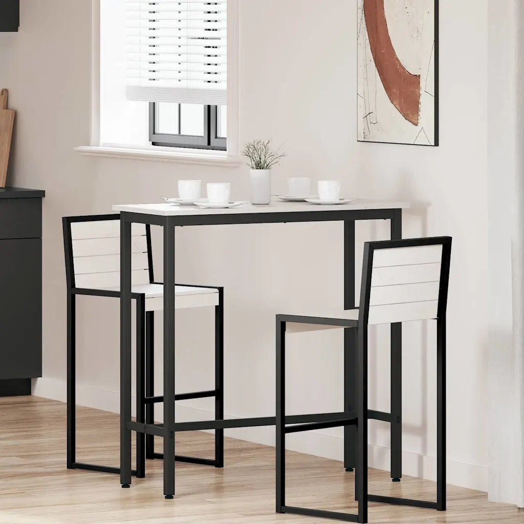 tavolo Bianco 100 x 40 x 101 cm Legno ingegnerizzato e acciaio CFW9752156