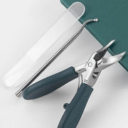 Set di taglieri per unghie verticali (set a tre pezzi) per unghie verticali, unghie spesse e cura unghie per anziani (verde)