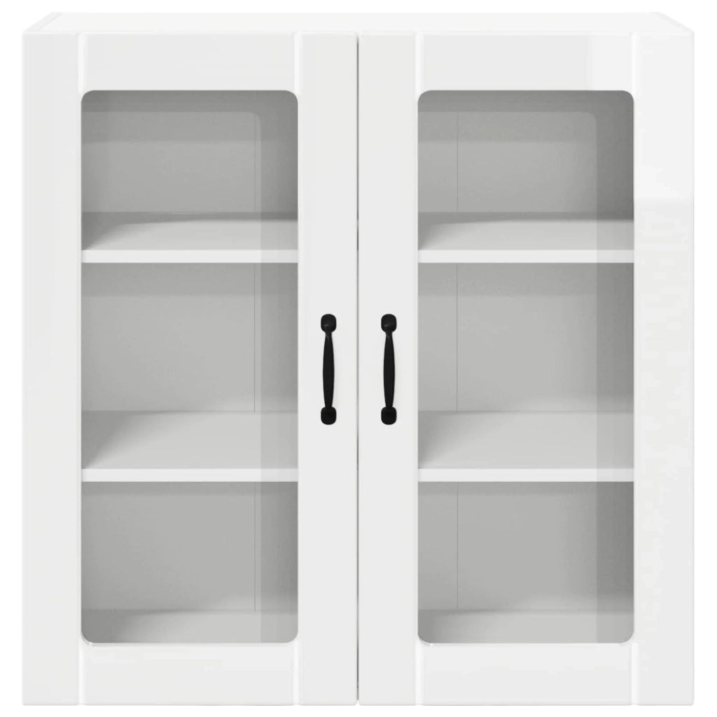 Mobile da cucina moderno 80 x 31 x 80 cm pratico con efficiente spazio contenitivo stile pulito legno composito bianco lucido 02_0054086