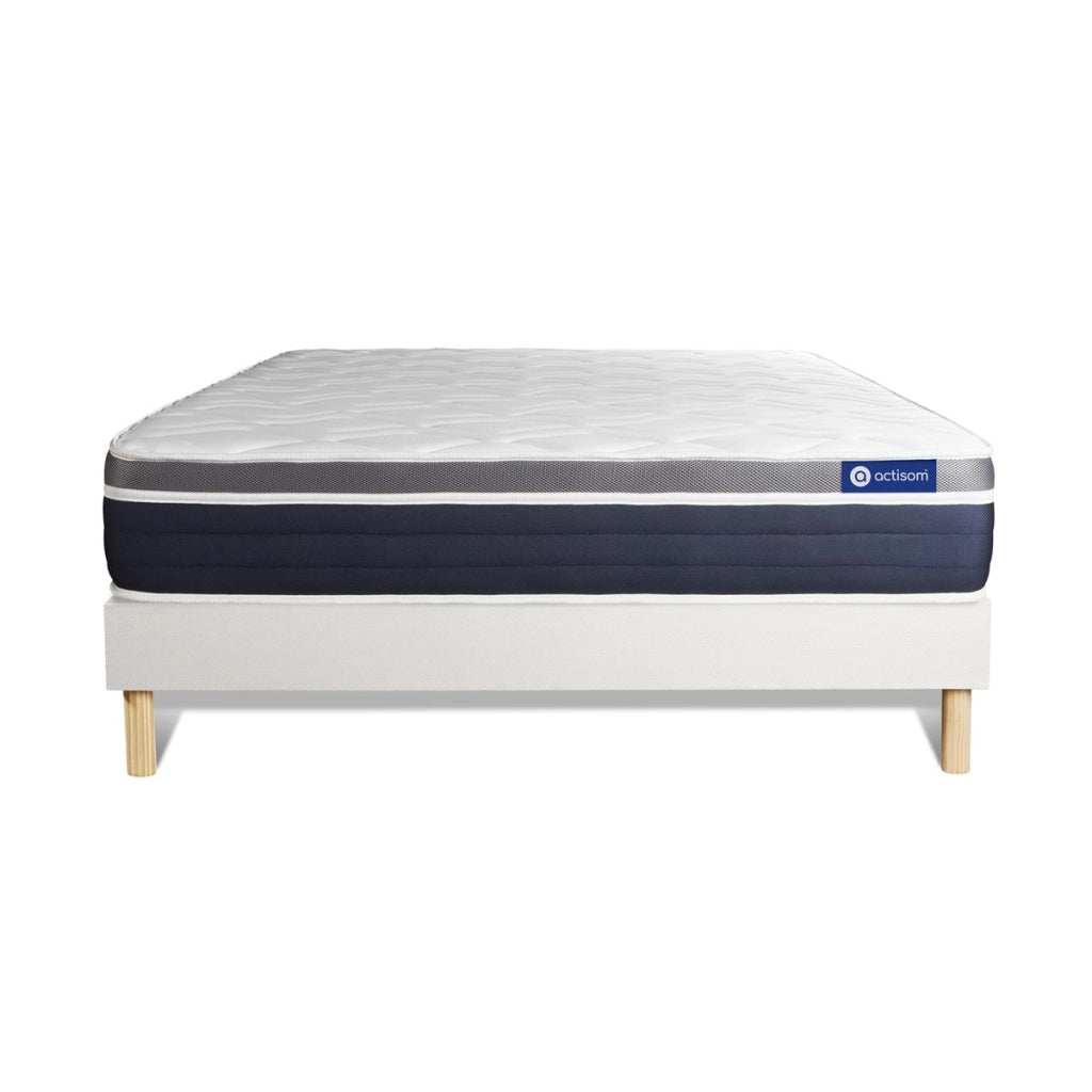 Kit rete e materasso Actilatex confort 120x195cm - Spessore : 26cm - Lattice e memory foam - Moderatamente rigido