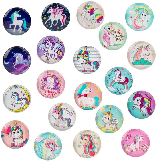 20 pezzi di magneti unicornio per frigorifero per lavagna magnetica frigorifero lavagna bianca per bacheca magnetica decorativo forte regalo per adulti