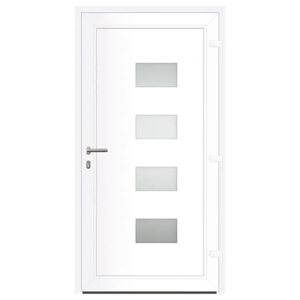 Porta Ingresso Antracite 110x210 cm in Alluminio e PVC