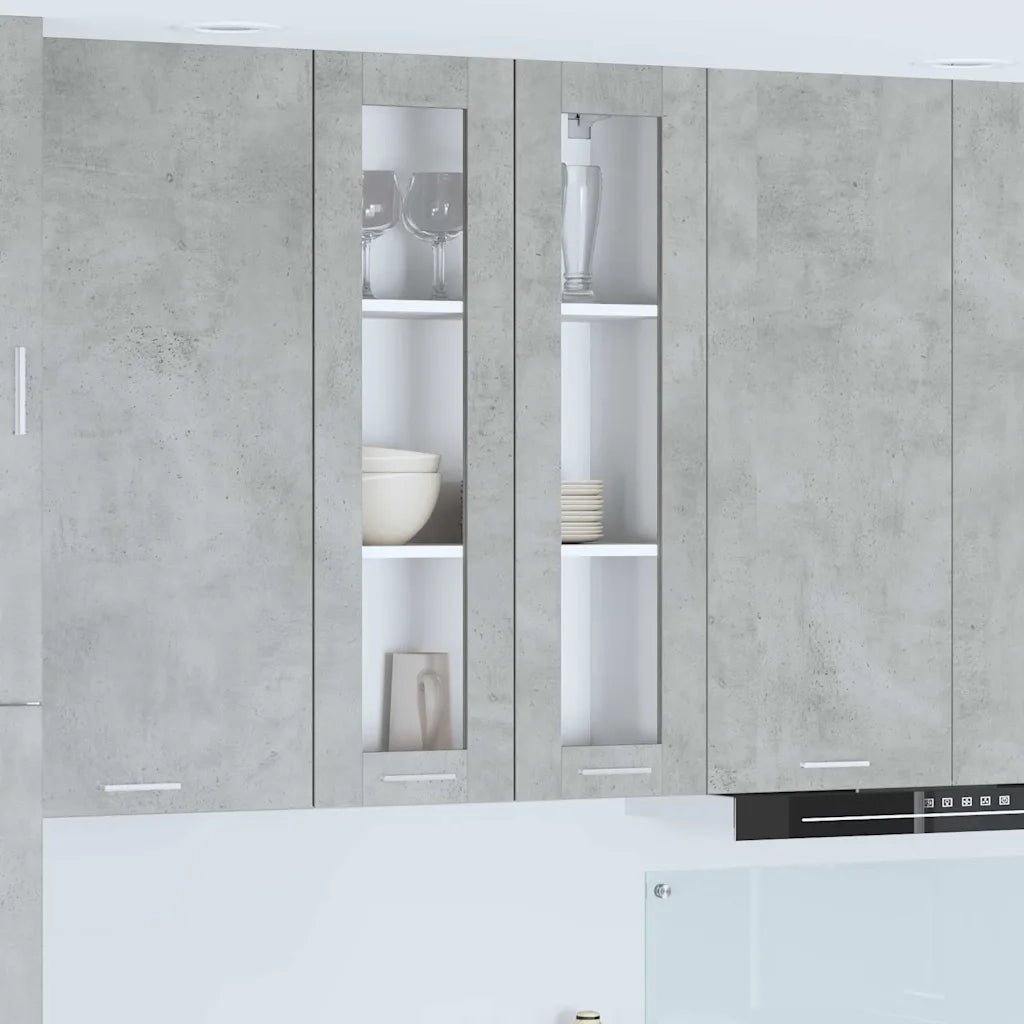Armadio pensile con porta Grigio cemento 60 x 31 x 100 cm 884389