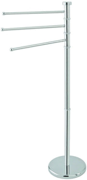 Piantana portasciugamani 3 bracci altezza 93 cm acciaio cromato salviette