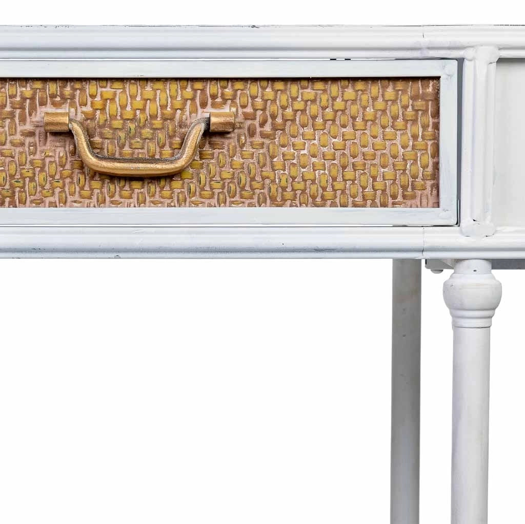 Mobili d'ingresso in metallo bianco 125x41x81h cm