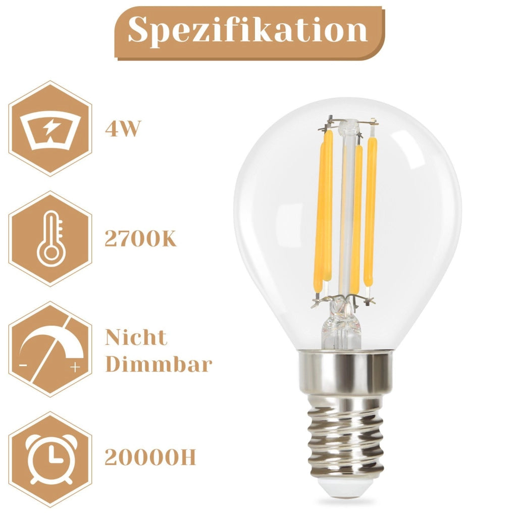 ZMH Bombilla LED Bombilla Edison Vintage Blanco Cálido Filamento Vintage para Hotel Casa