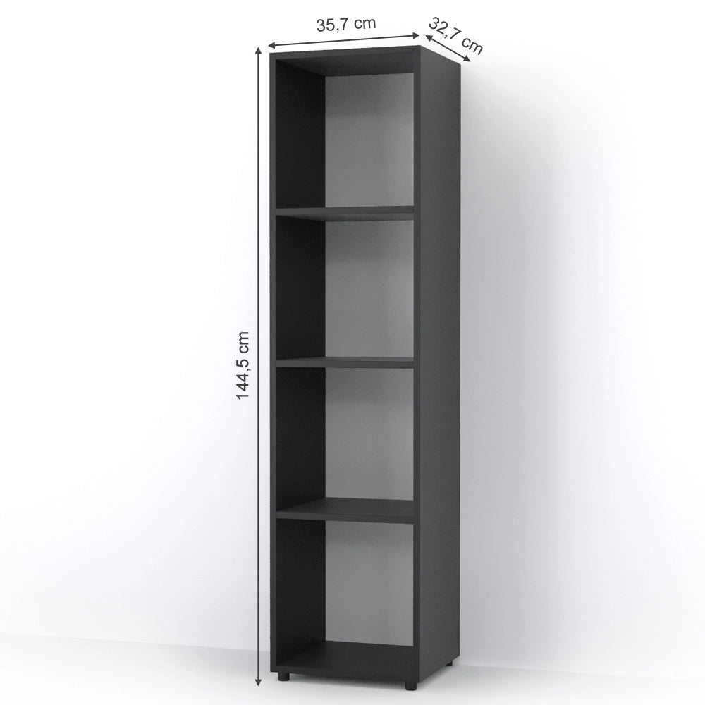 Vicco Scaffale Nero 142.5 x 36.2 cm