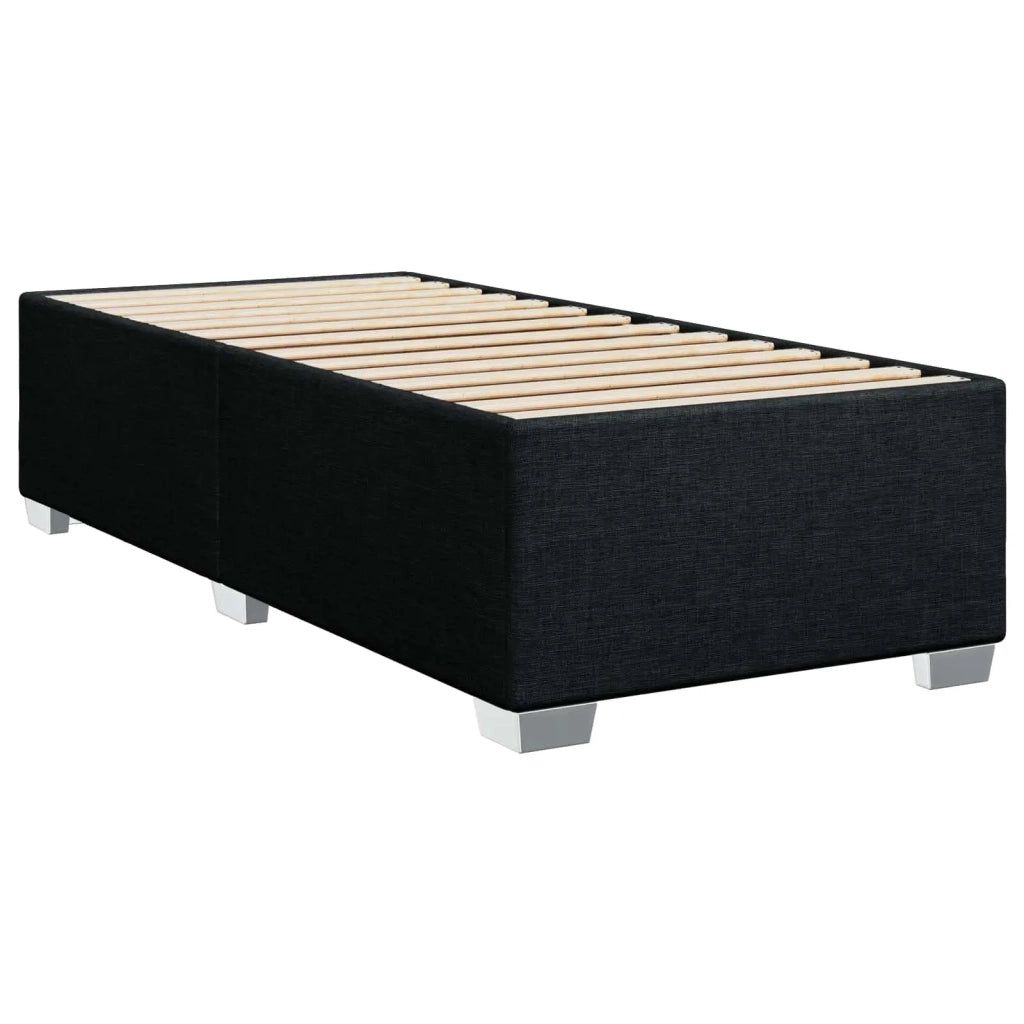 Letto box spring con materasso Nero 100 x 200 cm Tessuto 3453341