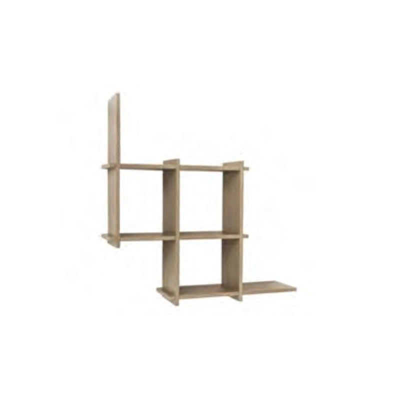 Mensola libreria fantastic da parete 6 ripiani rovere grigio 21x70 cm