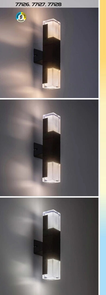 Lampione da giardino nero quadrato 60cm LED 7W IP54 Rabalux