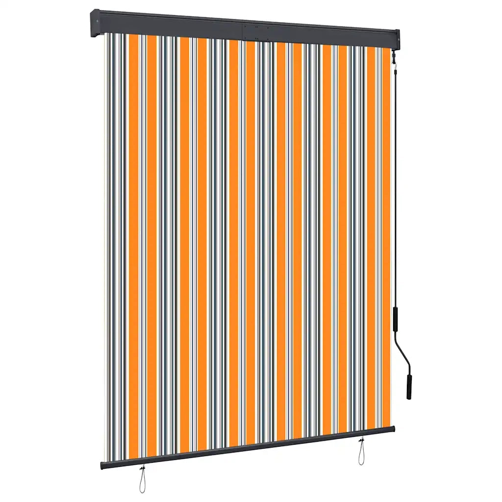Tenda a Rullo per Esterni 140x250 cm Giallo e Blu