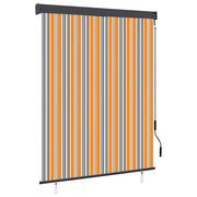 Tenda a Rullo per Esterni 140x250 cm Giallo e Blu