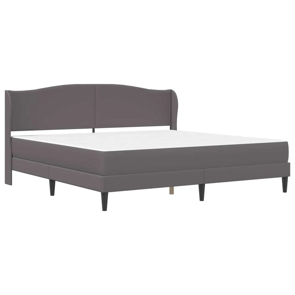 Struttura del letto con testiera Grigio 200 x 200 cm Similpelle