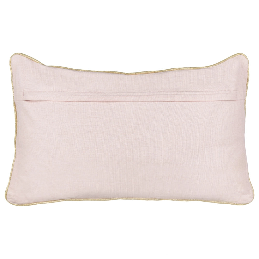 Set di 2 cuscini sparsi in tessuto di velluto rosa 30 x 50 cm con motivo ad albero di Natale in cotone sfoderabile Soggiorno Camera da letto
