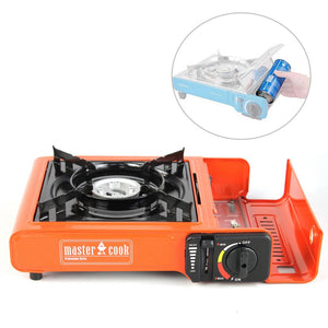 Fornello da Campeggio Portatile a Gas 34x26x8 cm Rosso