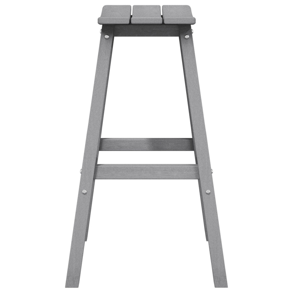 Sgabelli da Bar 2 pezzi Grigio Chiaro HDPE