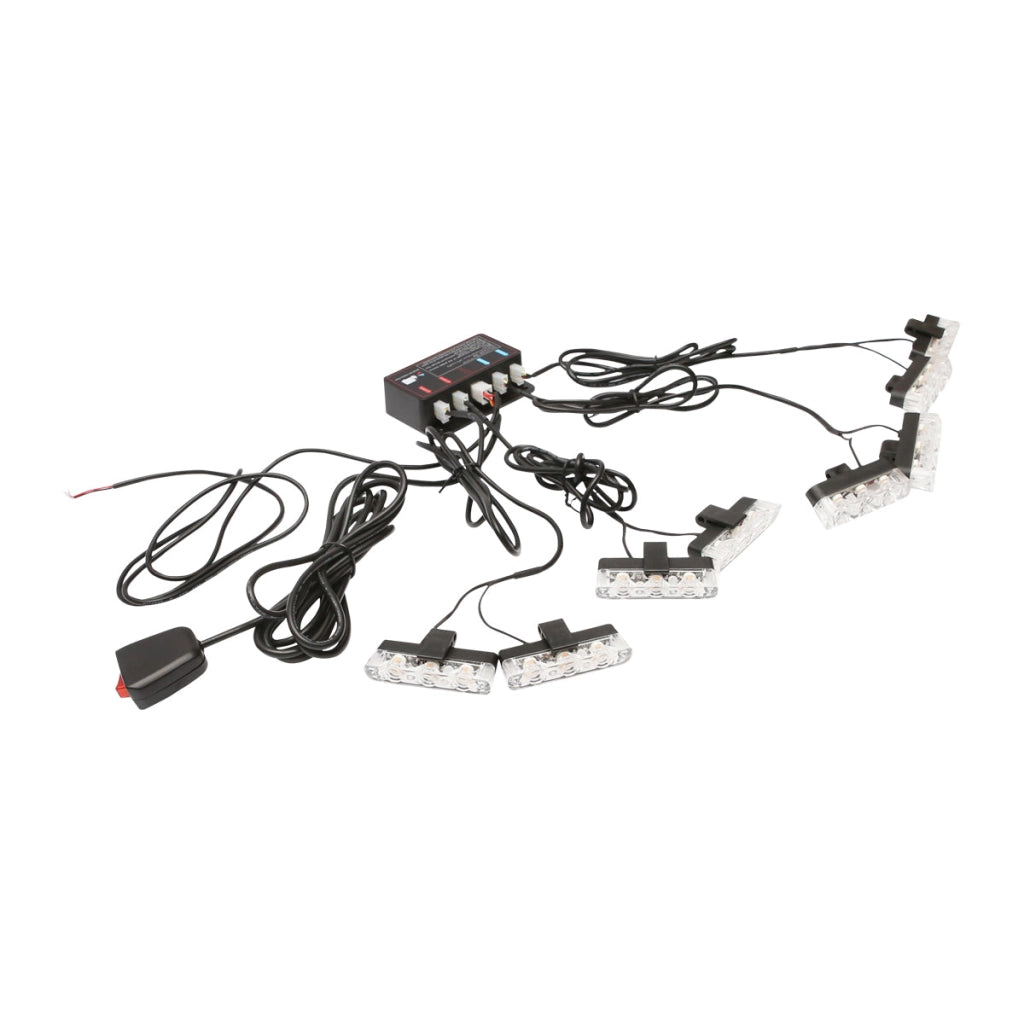 Set di 8 luci stroboscopiche LED – 3 LED per modulo, 12V Breckner Germany