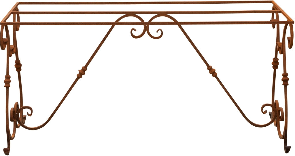 Biscottini Base tavolo in ferro pieno L150xPR60H74 cm. forgiato mano trattato, Offerta