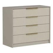 Nepartak, Cassettiera 7 Cassetti, 100x45x85h cm Grigio Cemento