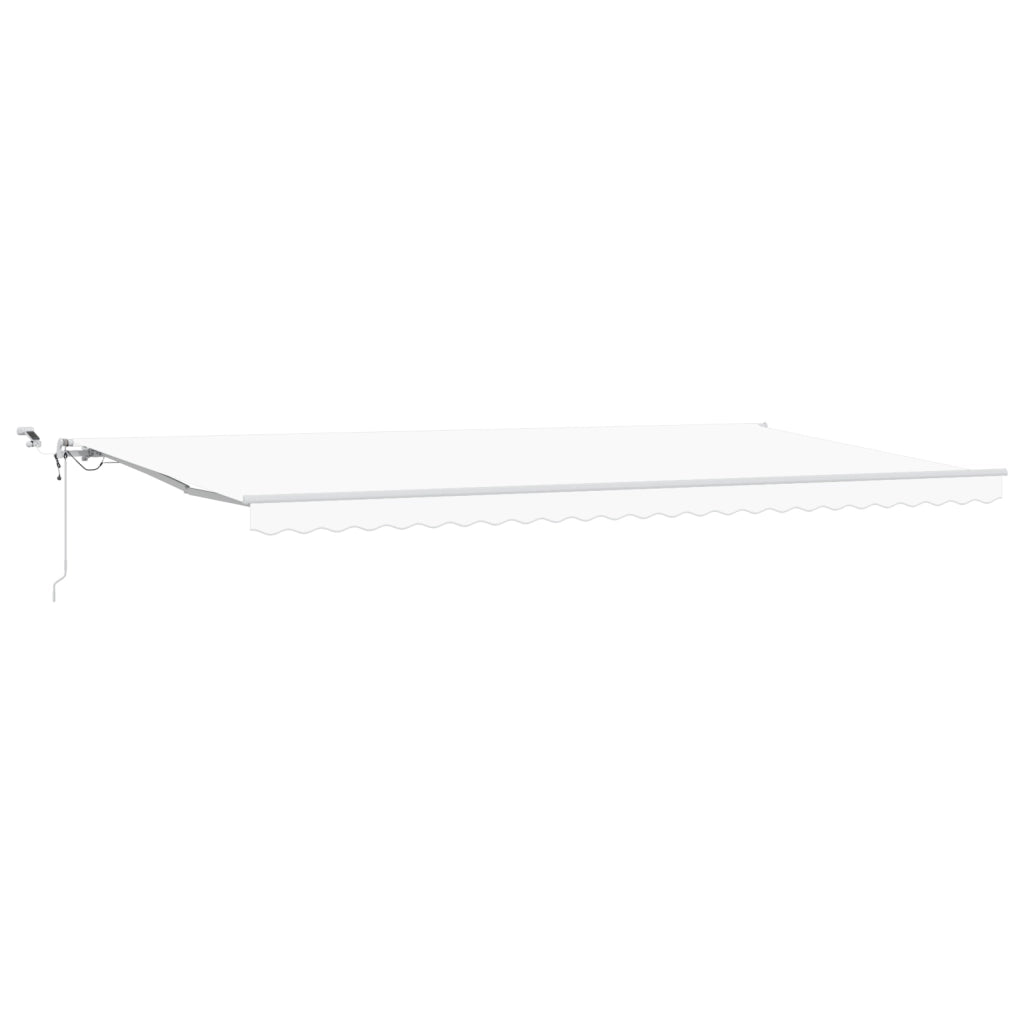Tenda Retrattile Automatica con LED Bianca 600x300 cm