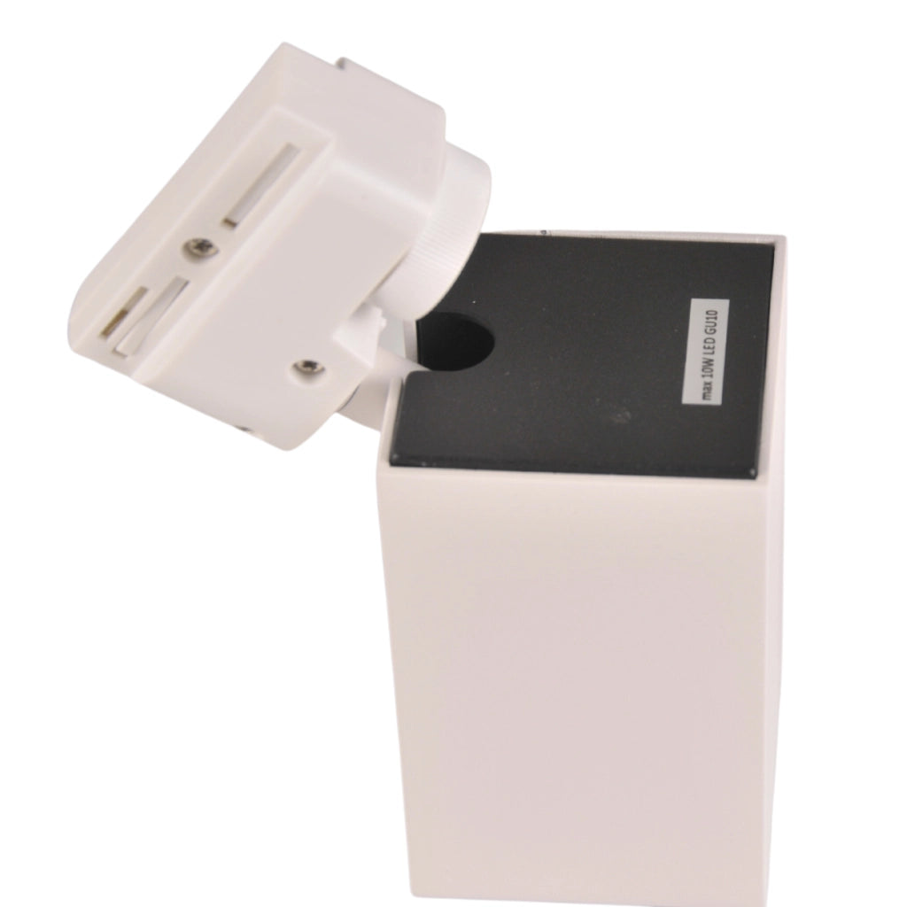 Faretto su binario Polux SQUARE bianco/nero GU10 10W