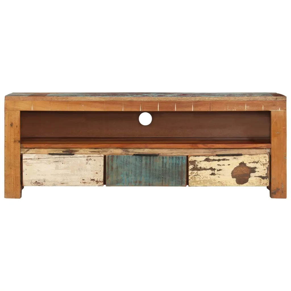 Mobile Porta TV 110x30x40 cm in Legno Massello di Recupero cod mxl 24964