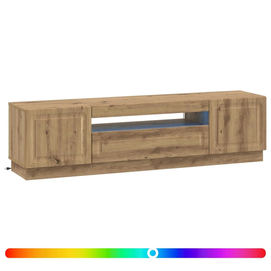Mobile TV LED Rovere Artigianale Legno ingegnerizzato 897794