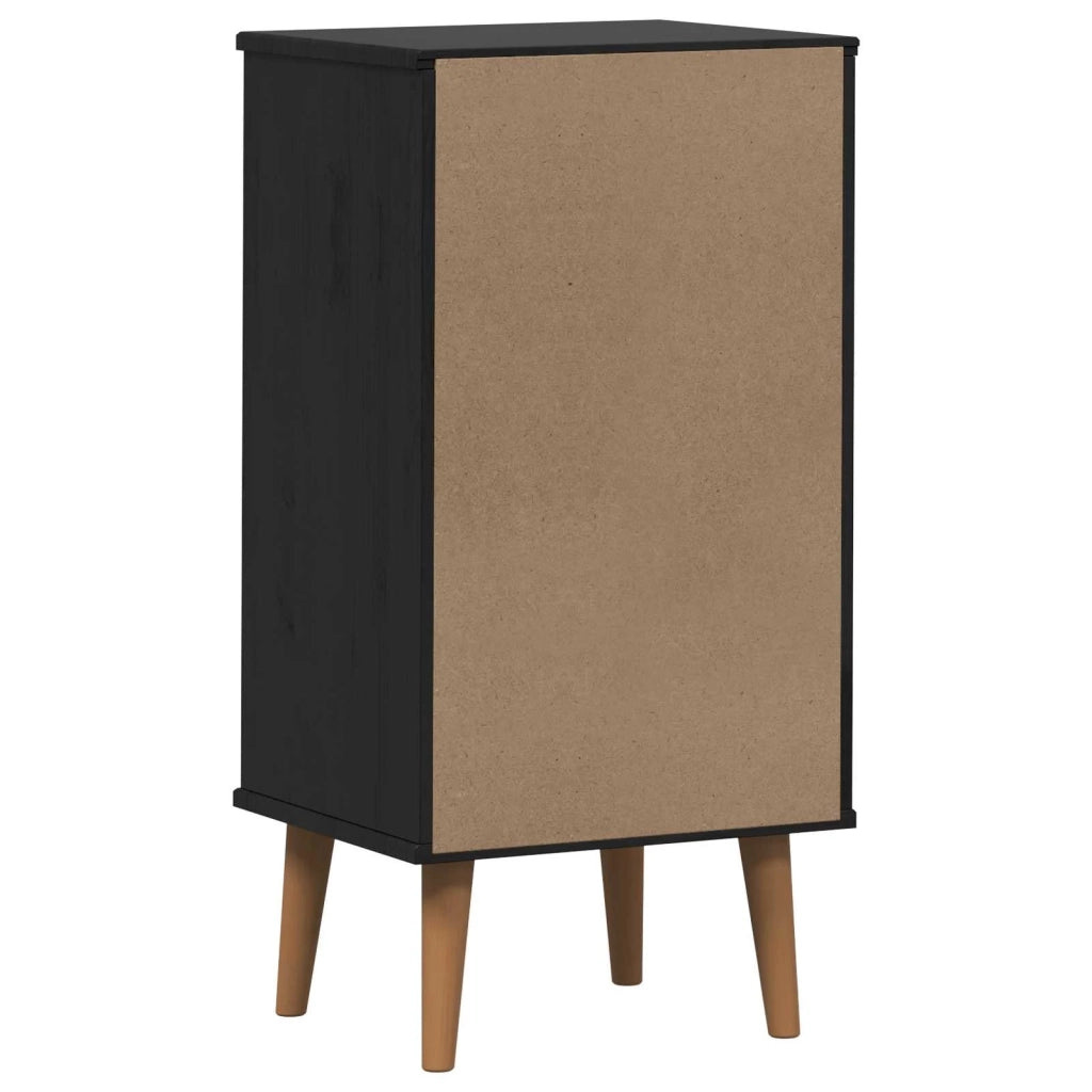 Cassettiera MOLDE Nero 40 x 35 x 82 cm Legno Massello di Pino 42020935