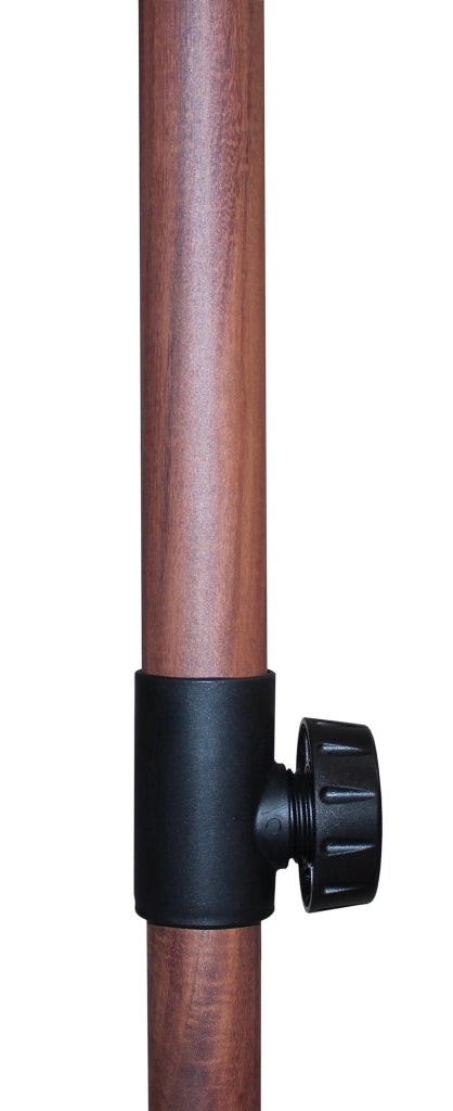 Ombrellone da Giardino Ø3 m Palo Ø38 mm in Alluminio Effetto Legno Tessuto Olefin Trend Wood Grigio
