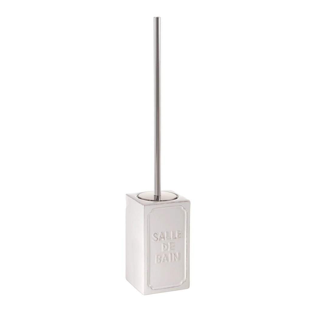 Scopino WC con ciuffo in setole d'appoggio in ceramica VV33 Gedy serie VIVIENNE Bianco