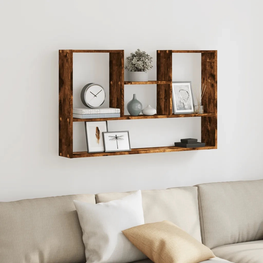 Mensola a Muro | Mensola a parete Rovere Fumo 99x15x60 cm in Truciolato
