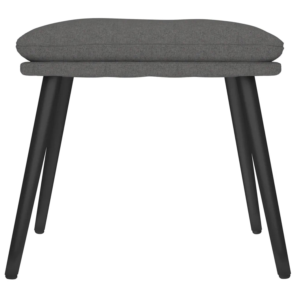 Poggiapiedi Grigio Scuro 45x29,5x35 cm in Tessuto 341494